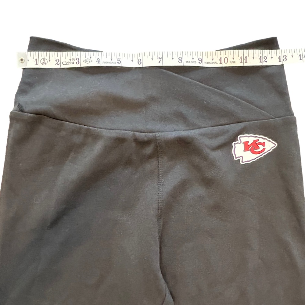 Forever 21 NFL Y2K look black crisscross waist Kansas City Chiefs leggings NWT L - Picture 7 of 7